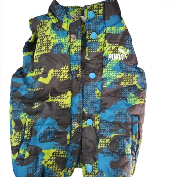 PUMA LIGHTWEIGHT PUFF VEST TODDLER SZ 2T SNAP FRONT - Picture 3 of 7